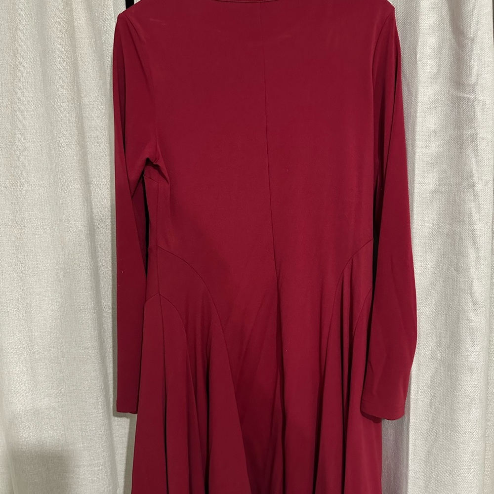 SHEIN dark red long sleeve dress - Picture 2 of 2